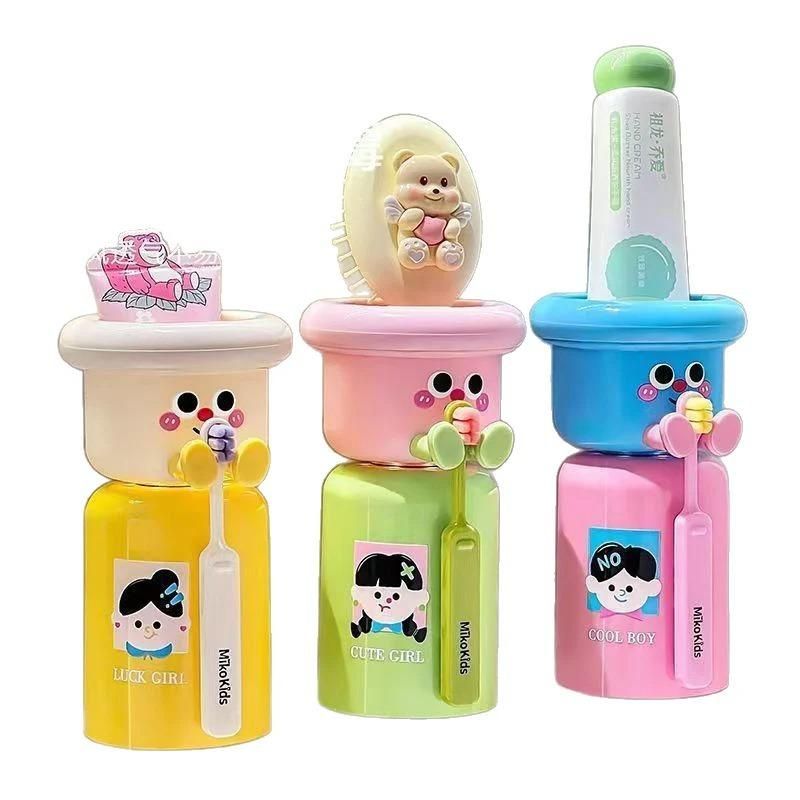 Dopamine Magnetic Toothbrush Wall Mounted Holder with Mouthwash Cup